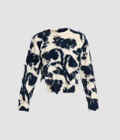 Erdem Textured Floral Knit Jumper In Multi