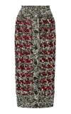 Erdem Textured Wool-blend Midi Skirt In Multi