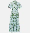 Erdem Tiered Floral Cotton Midi Dress