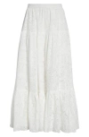 Erdem Gathered Cotton Broderie Midi Skirt