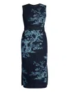 Erdem Trees-print Sleeveless Dress In Blue