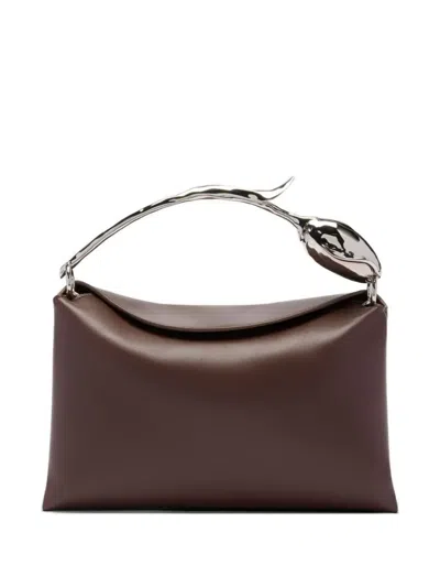 Erdem Tulip Handle Tote Bag In Brown