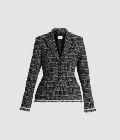 Erdem Tweed Fitted Single Breasted Blazer