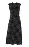 Erdem Cotton-blend Tweed Midi Dress In Black