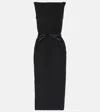 Erdem Tweed Midi Dress In Black