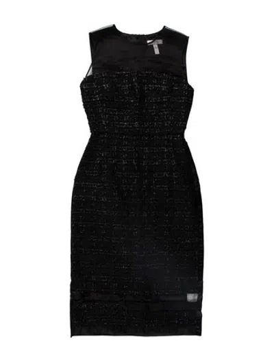 Pre-owned Erdem Tweed Pattern Knee-length Dress In Blue