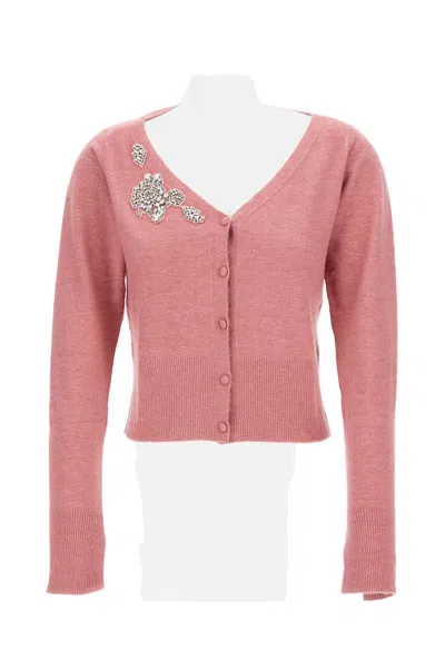 Erdem V Neck Cardigan In Purple