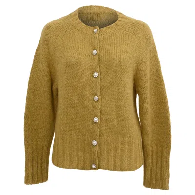 Pre-owned Erdem Vanessa Cardigan In Olive Green Mohair