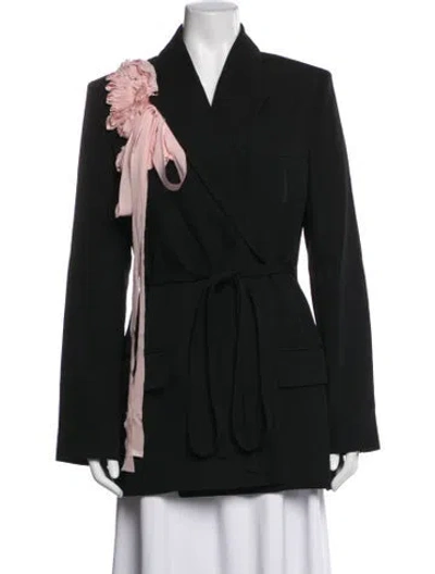 Pre-owned Erdem Virgin Wool Blazer W/ Tags In Black