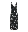Erdem Virgin Wool-blend Embroidered Cocktail Dress In Black