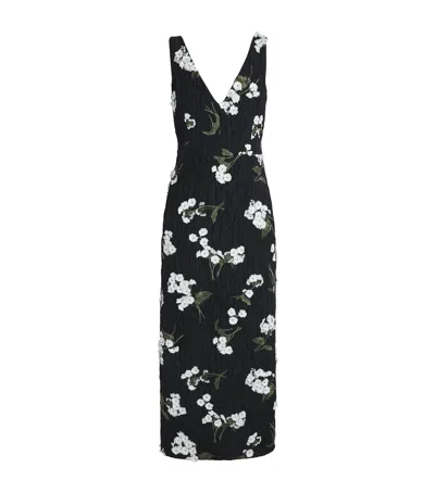 ERDEM VIRGIN WOOL-BLEND EMBROIDERED COCKTAIL DRESS