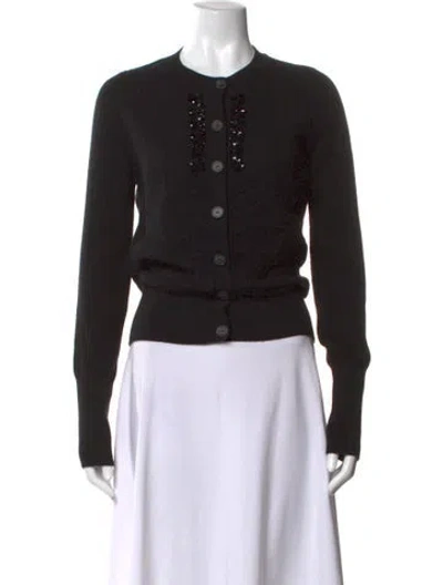Pre-owned Erdem Virgin Wool Crew Neck Sweater In Black