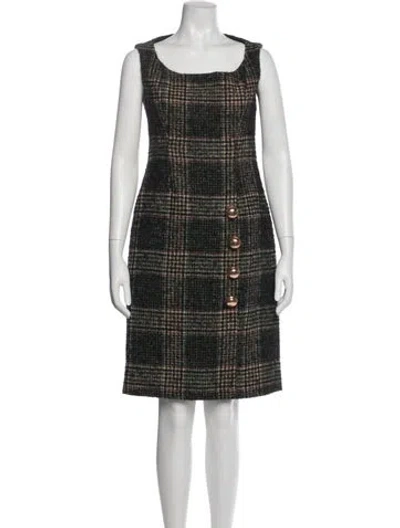 Pre-owned Erdem Virgin Wool Knee-length Dress In Black