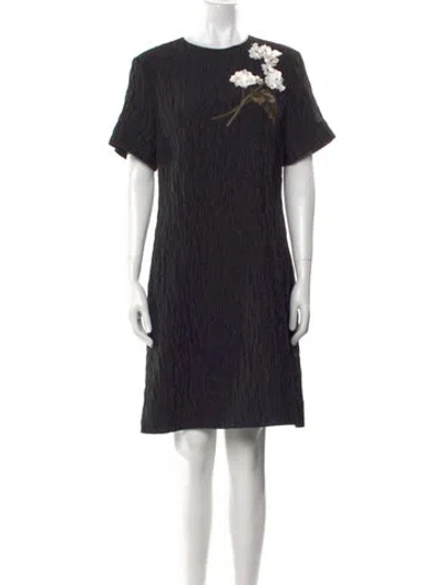 Pre-owned Erdem Virgin Wool Knee-length Dress W/ Tags In Black