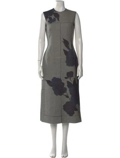 Pre-owned Erdem Virgin Wool Long Dress In White
