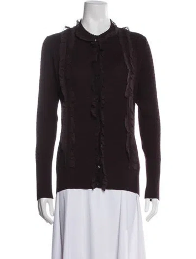 Pre-owned Erdem Virgin Wool Sweater In Burgundy