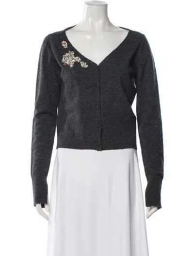 Pre-owned Erdem V-neck Sweater In Gray