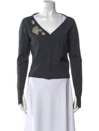 Pre-owned Erdem V-neck Sweater In Grey