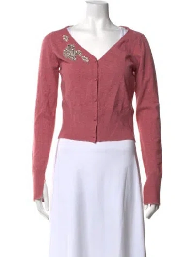 Pre-owned Erdem V-neck Sweater In Pink