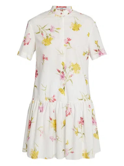 ERDEM WHITE LINEN DRESS