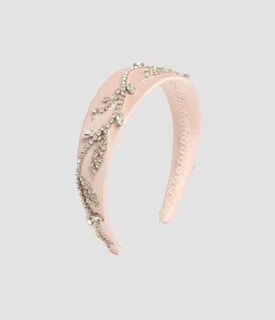 Erdem Wide Emb Headband In Neutral