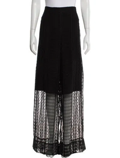 Pre-owned Erdem Wide Leg Pants In Black