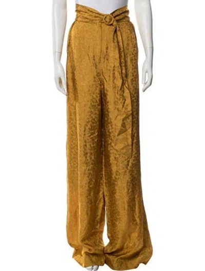 Pre-owned Erdem Wide Leg Pants In Yellow