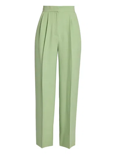 Erdem Wide-leg Trousers In Green