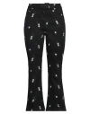 ERDEM ERDEM WOMAN JEANS BLACK SIZE 8 COTTON, POLYESTER, ELASTANE