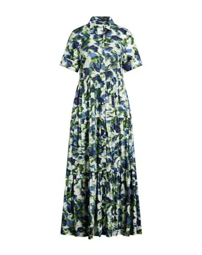 Erdem Woman Maxi Dress Navy Size 4 Cotton In Blue