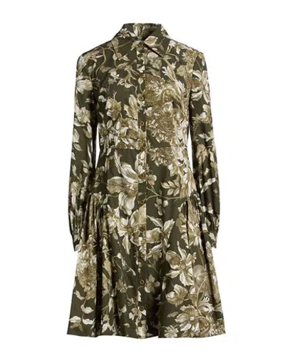 Erdem Woman Midi Dress Military Green Size 6 Cotton