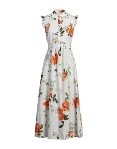 Erdem Woman Midi Dress White Size 8 Cotton