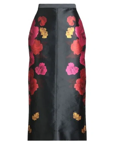 Erdem Woman Midi Skirt Black Size 8 Cotton, Polyester
