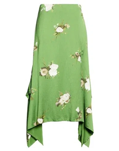 Erdem Woman Midi Skirt Green Size 10 Viscose