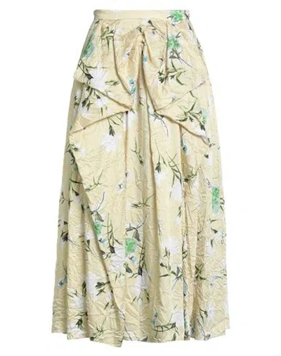 Erdem Woman Midi Skirt Pastel Yellow Size 10 Polyester In Multi