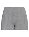 Erdem Woman Shorts & Bermuda Shorts Grey Size M Merino Wool, Cashmere In Grey