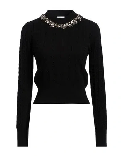 Erdem Woman Turtleneck Black Size M Lambswool, Cashmere