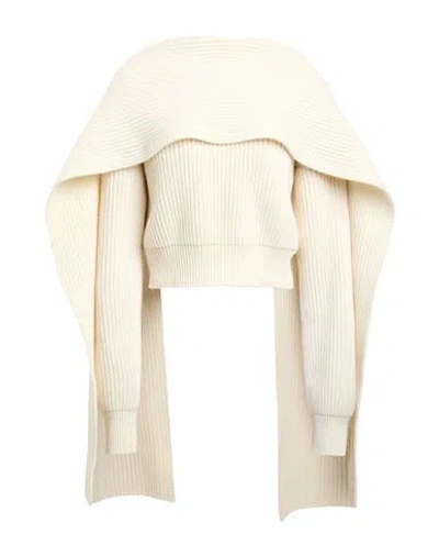 Erdem Woman Turtleneck Off White Size L Wool, Cashmere In Neutral