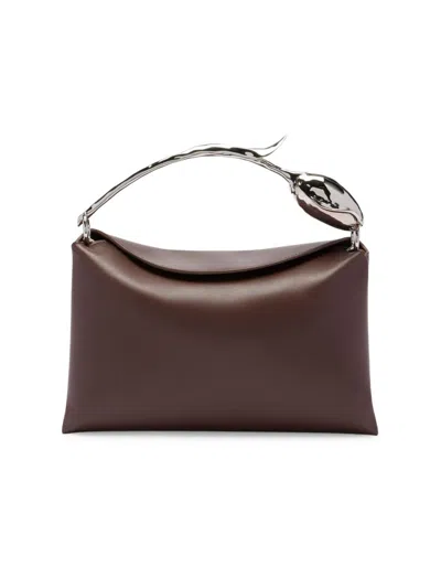 Erdem Bloom Medium Leather Shoulder Bag In Red
