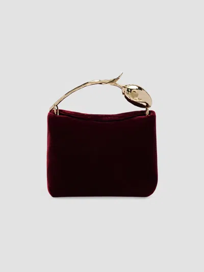 Erdem Women's Bloom Mini Velvet Top Handle Bag In Malbec