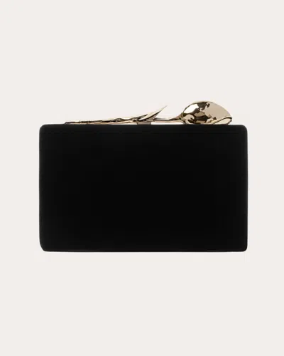 Erdem Women's Bloom Velvet Clutch In Black