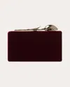 Erdem Women's Bloom Velvet Clutch In Red