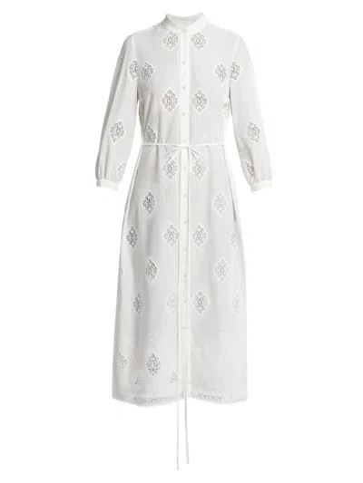 ERDEM WOMEN'S COTTON-BLEND LACE-PANELED MAXI DRESS