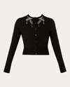 Erdem Cropped Cardigan In Black