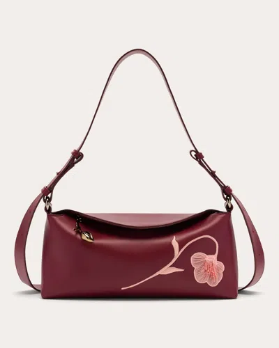 Erdem Women's East West Bloom Leather Handbag In Red