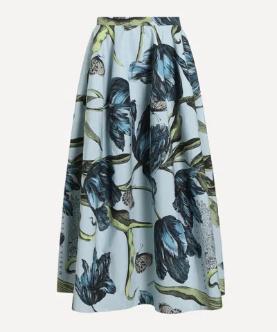 Erdem Women's Floral Print Full Midi Skirt In Multi