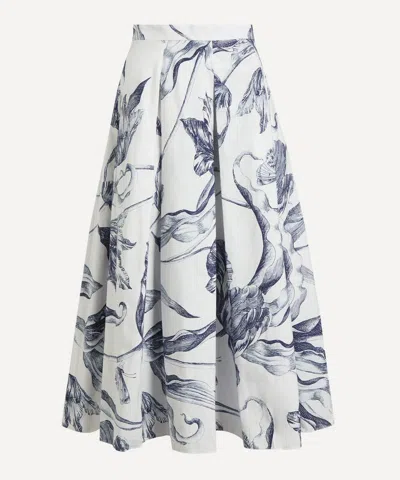 Erdem Women's Floral Print Pleated Midi Skirt In Multi