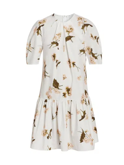 Erdem Women's Floral Puff-sleeve Minidress In White