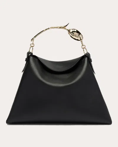 Erdem Women's Large Bloom Leather Handbag In Black
