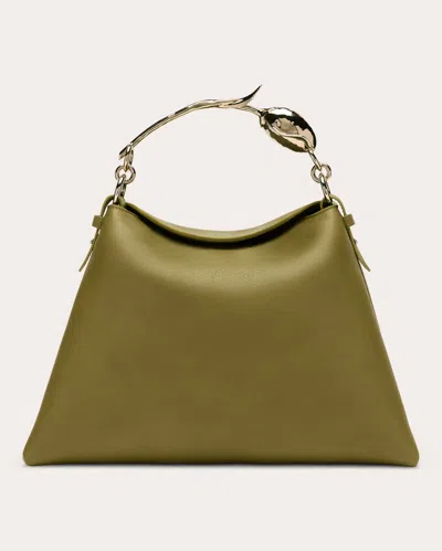 Erdem Women's Large Leather Bloom Bag In Green